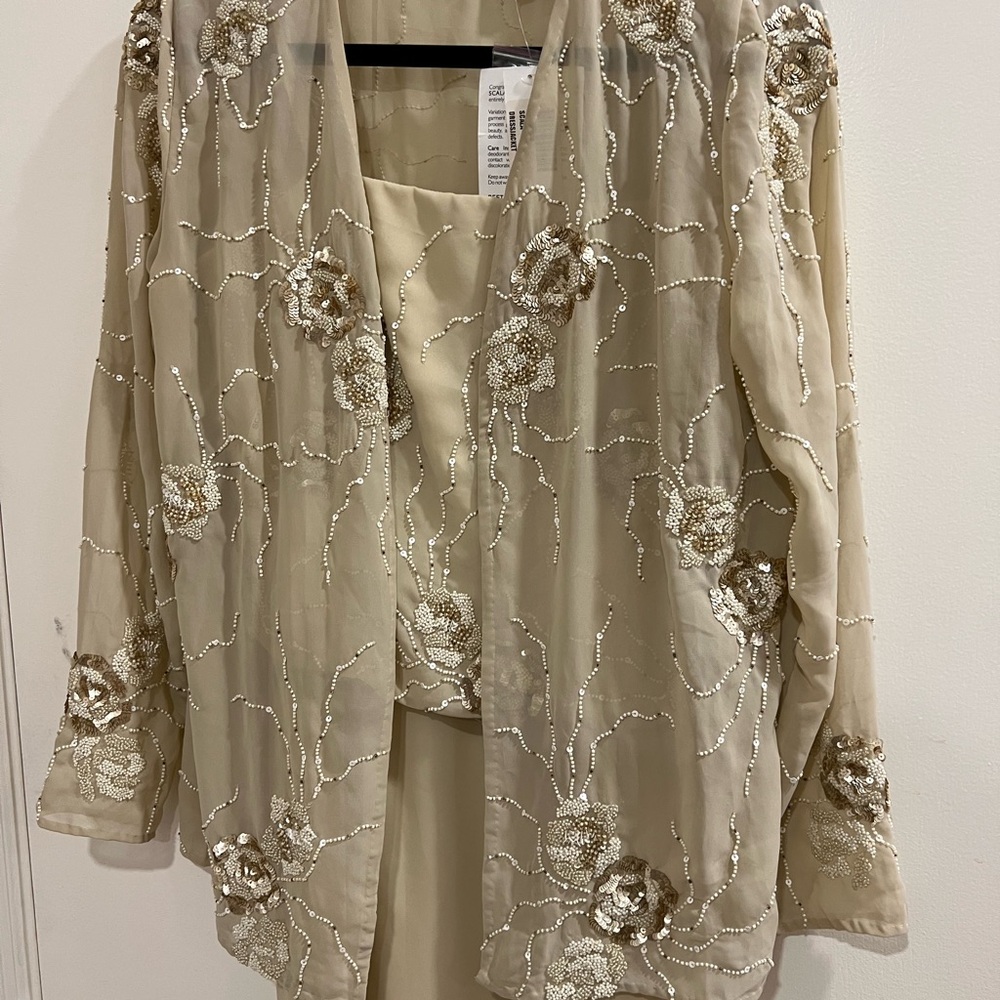 Scala Cream Embellished Maxi Dress - Picture 2 of 13